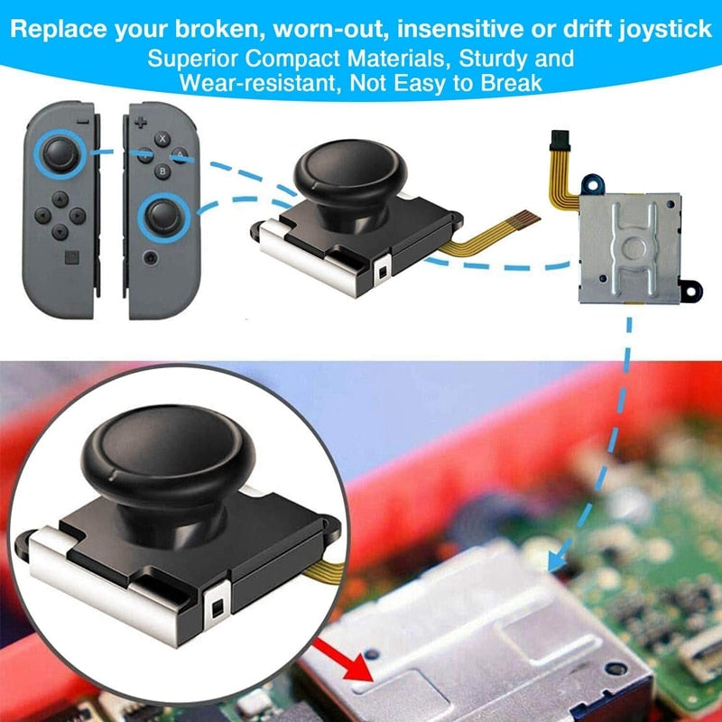 Pack de Joystick y Herramientas para Reparación Nintendo Switch Joycon