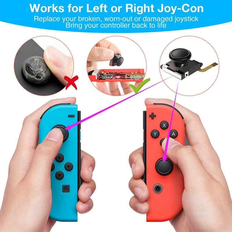 Pack de Joystick y Herramientas para Reparación Nintendo Switch Joycon