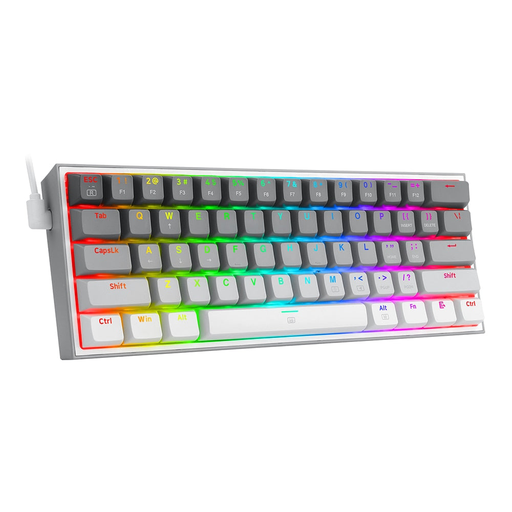 Teclado Mecánico 61% REDRAGON Fizz K617 RGB Gaming con Switches Rojos