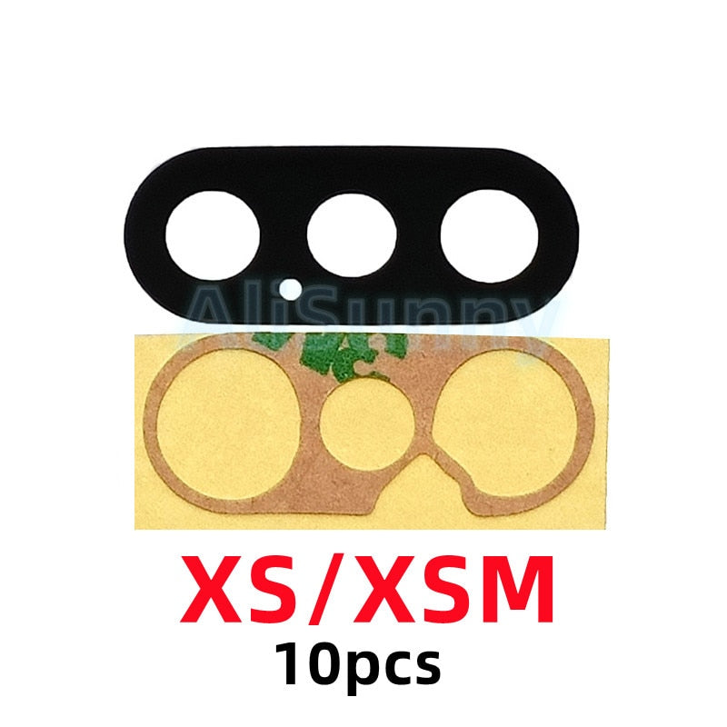 Cristal trasero de Cámaras+Adhesivo para Varios Modelos de iPhone Pack de 10pcs