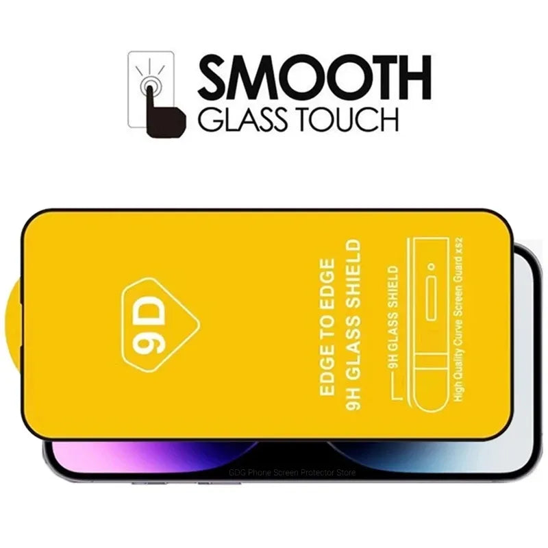 Cristal Templado 9H Completo+Protector de Lente 6 en 1 iPhone 15,14,13,12,11,X