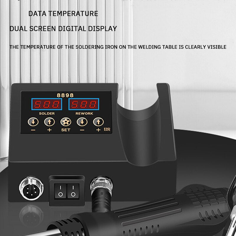 Estación Aire Caliente SMD y Soldadura 2en1 para Reparación (Consolas,Mandos,Teléfonos Móviles)