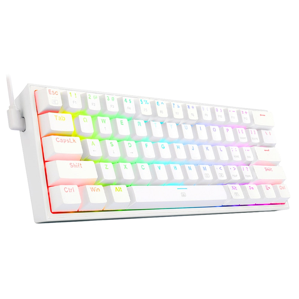 Teclado Mecánico 61% REDRAGON Fizz K617 RGB Gaming con Switches Rojos