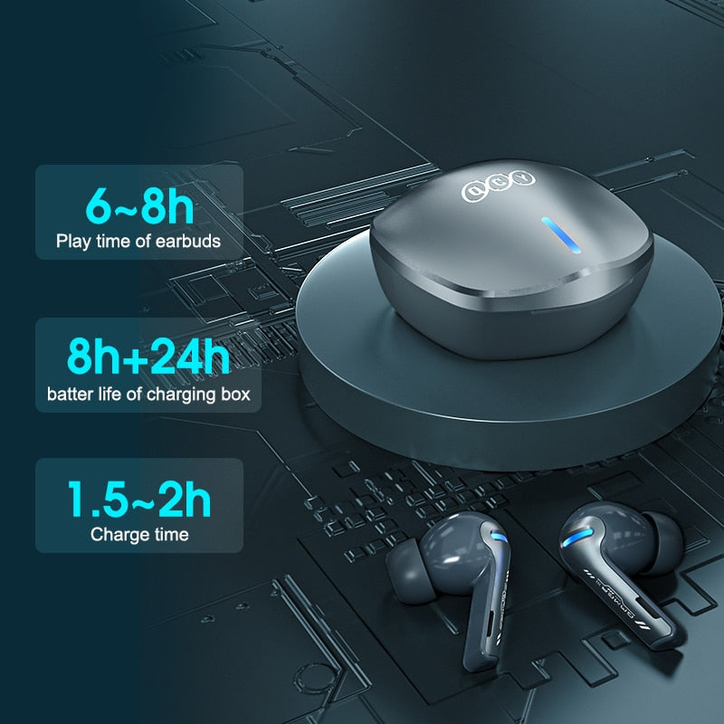 Auriculares QCY G1 inalámbricos bluetooth Baja Latencia, Modo Gaming, Alta Fidelidad