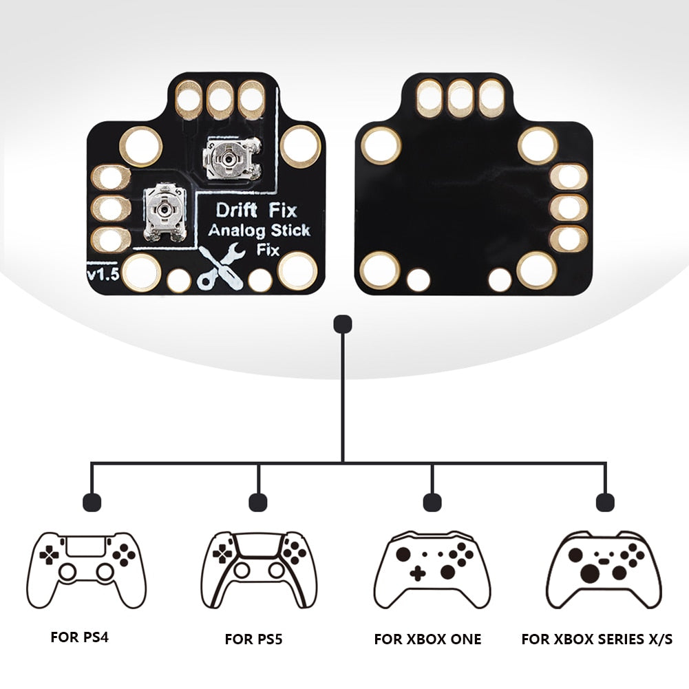 Circuito de Calibración Universal para Eliminar Fallo Drift en Mandos: PS4,PS5,XBOX ONE,ONE ELITE,ONE X,SERIES S/X, Drift Fix Joystick Drift Repair