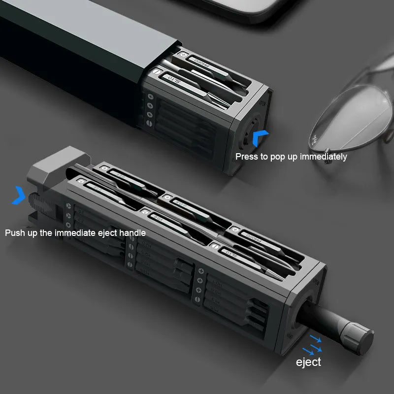 Kit de Herramientas Portable 46Pcs para Reparación Consolas, Mandos, Teléfonos