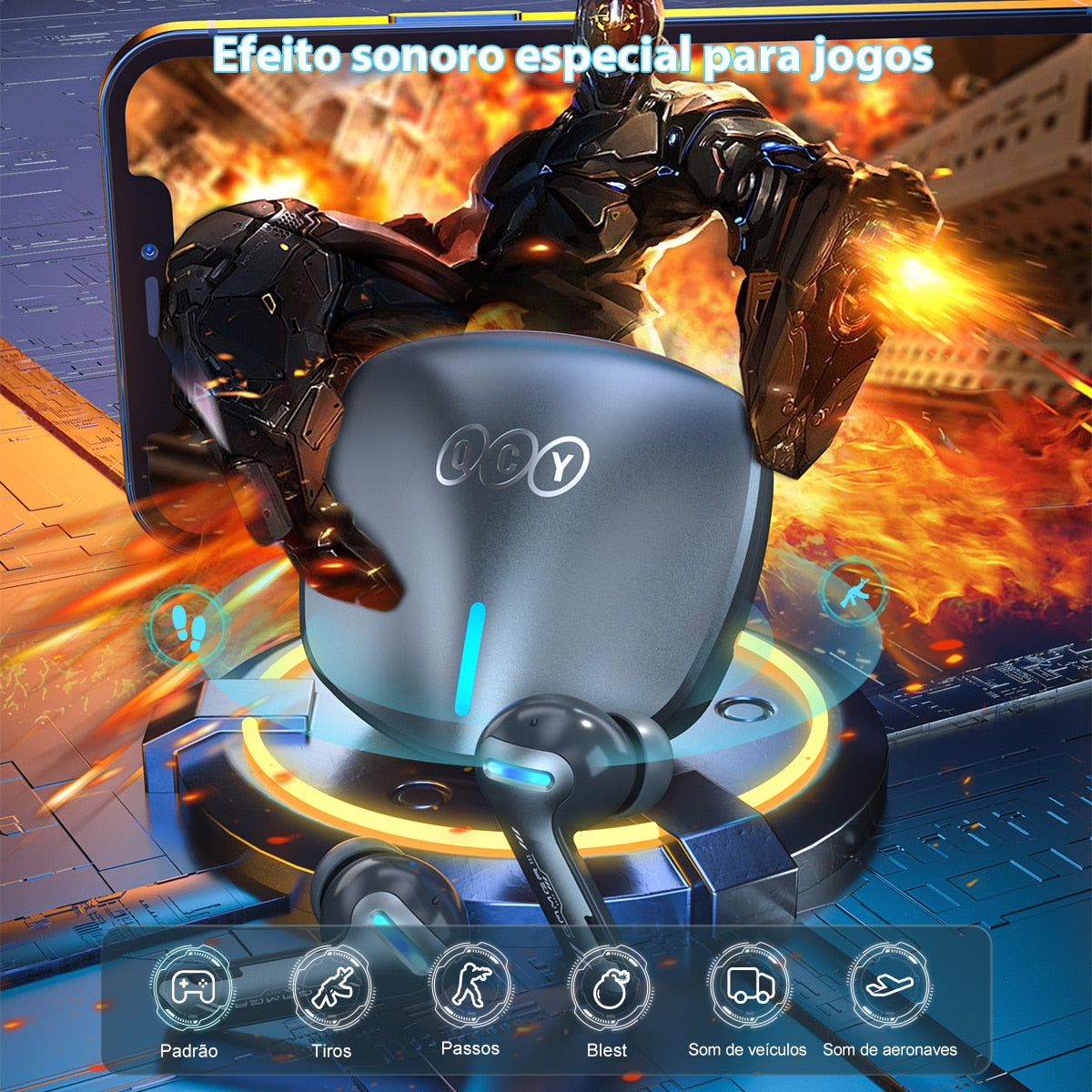 Auriculares QCY G1 inalámbricos bluetooth Baja Latencia, Modo Gaming, Alta Fidelidad