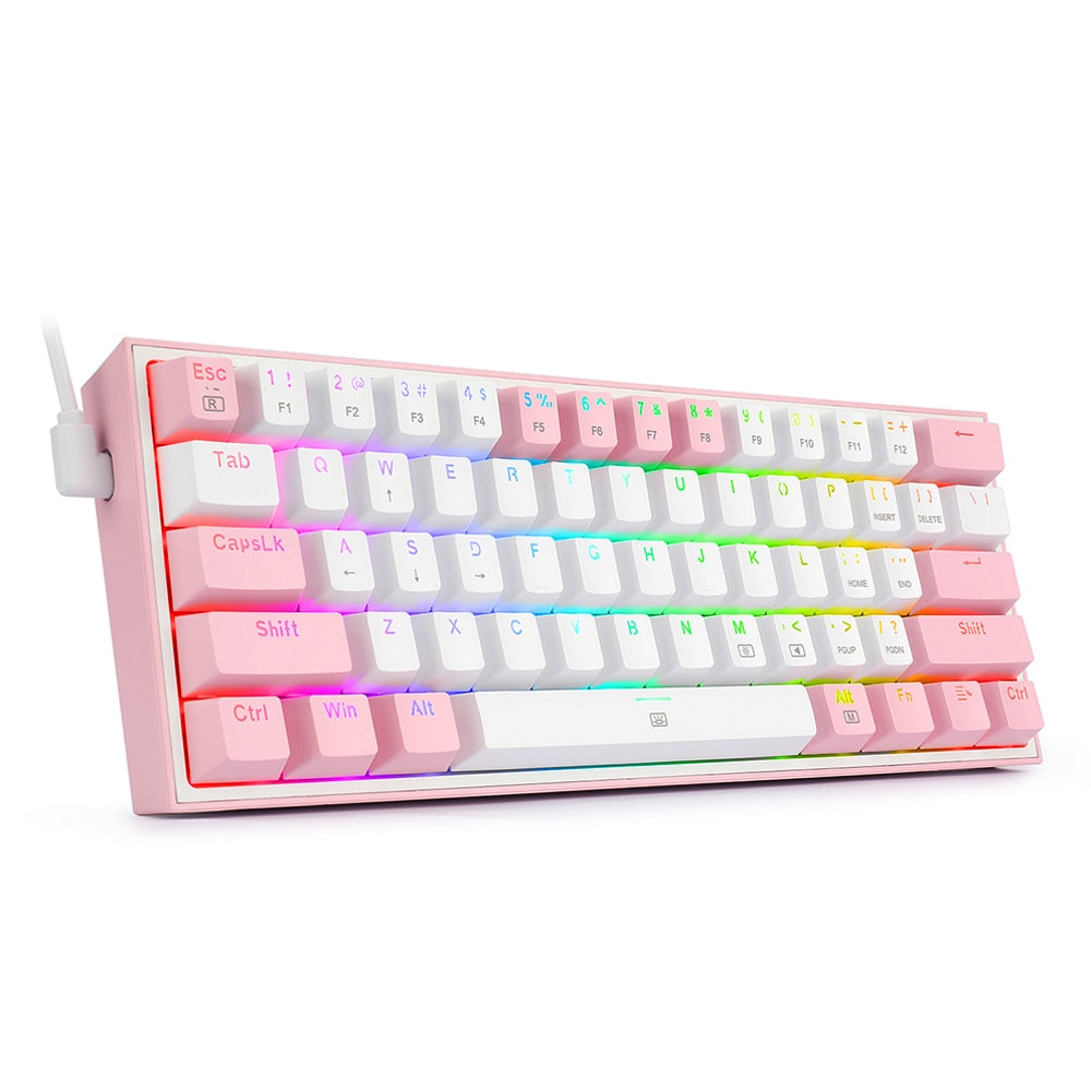 Teclado Mecánico 61% REDRAGON Fizz K617 RGB Gaming con Switches Rojos