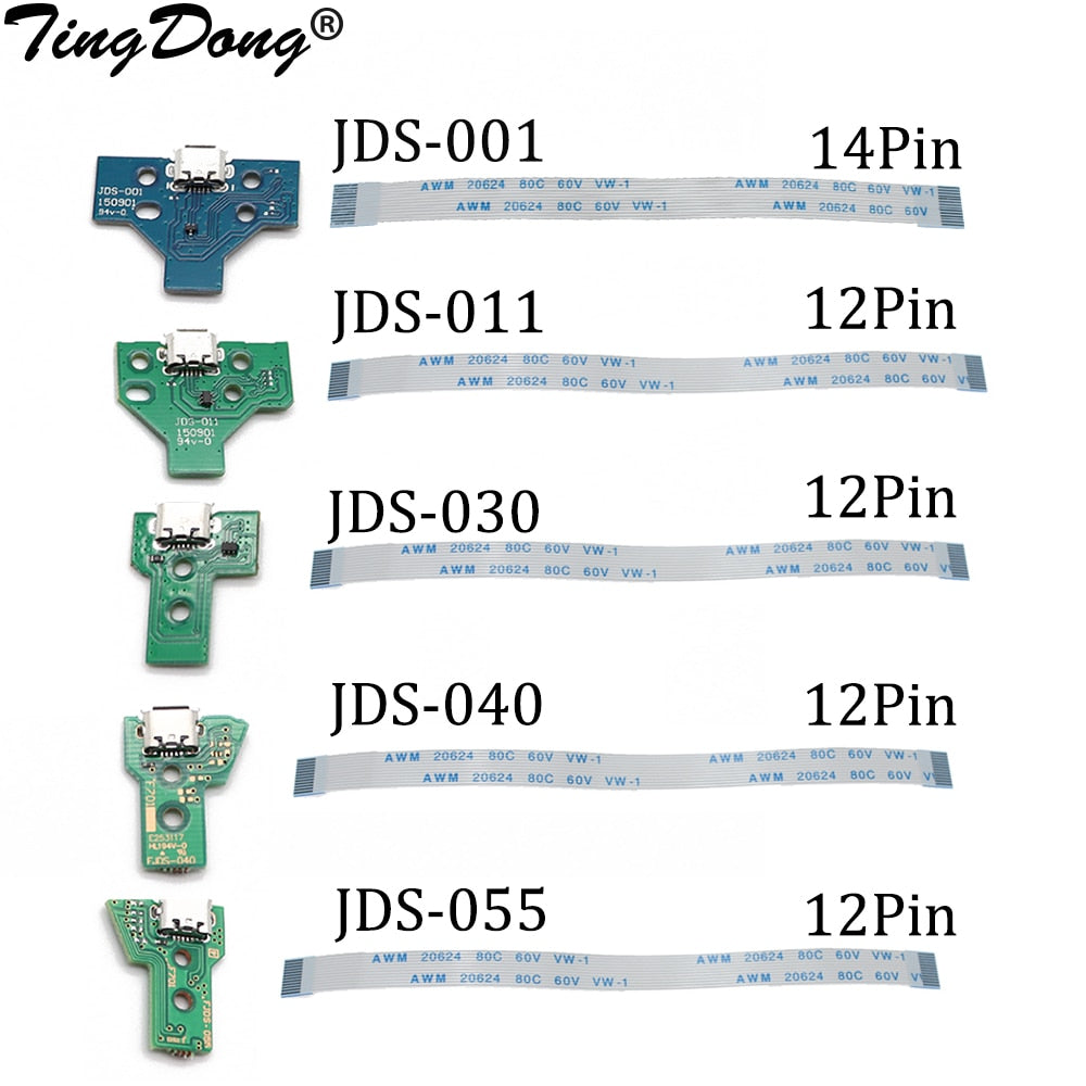 Flex de Carga Completo para mando PS4 modelos: 12Pin 14Pin JDS 001 011 030 040 055