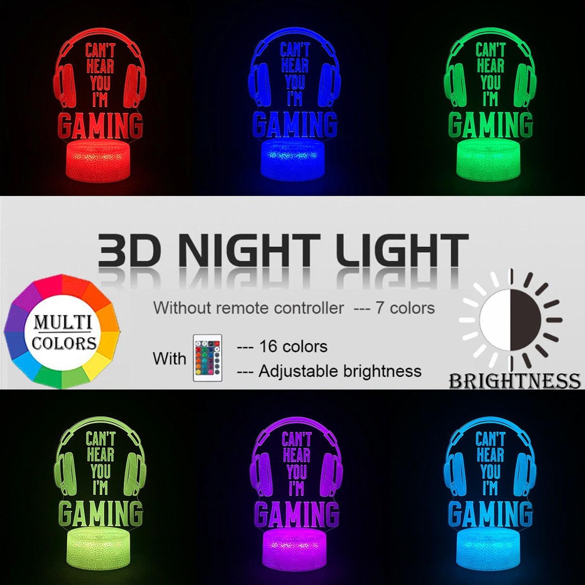 Lampara Gaming de Escritorio 3D LED RGB con estilo PLAYSTATION PC