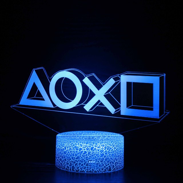 Lampara Gaming de Escritorio 3D LED RGB con estilo PLAYSTATION PC