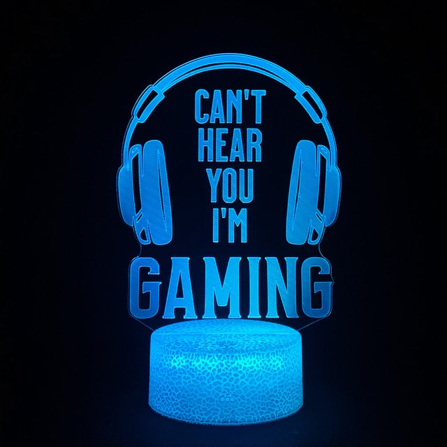 Lampara Gaming de Escritorio 3D LED RGB con estilo PLAYSTATION PC