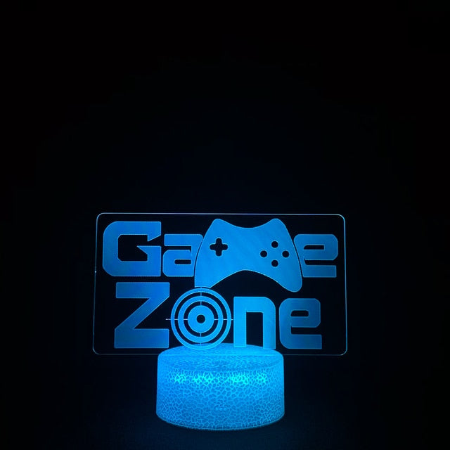 Lampara Gaming de Escritorio 3D LED RGB con estilo PLAYSTATION PC