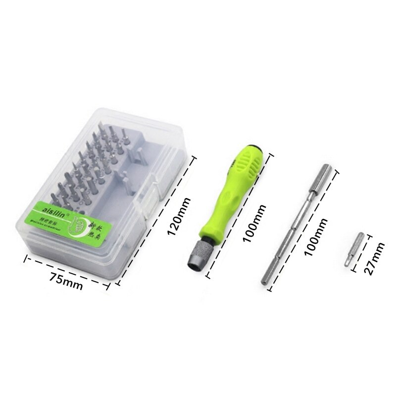 Kit de destornillador con puntas intercambiables 32 In 1 para(Mandos,Consolas,Teléfonos,ordenadores)
