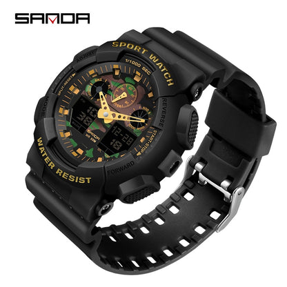 Reloj Sanda 3110 Digital y Analógico Deportivo (ANTI-SHOCK) 5ATM Sumergible 50M