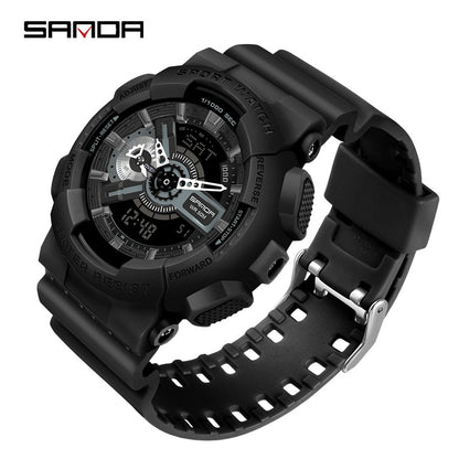 Reloj Sanda 3110 Digital y Analógico Deportivo (ANTI-SHOCK) 5ATM Sumergible 50M