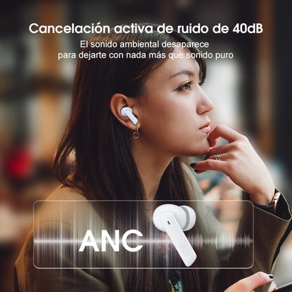 Auriculares QCY HT05 Melobuds Inalámbricos Bluetooth Deportivos, 6 micros y Cancelación de ruido