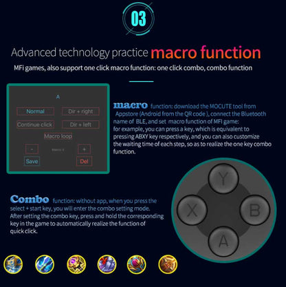 Gamepad Marca (Mocute-060F) para conectar con dispositivos mediante Bluetooth PUBG Controller Game Pad For Cellphone IOS Android Wireless Retroarch