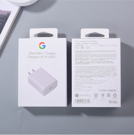 Cargador 30W para Google Pixel 6 y 7 Carga Super Rápida